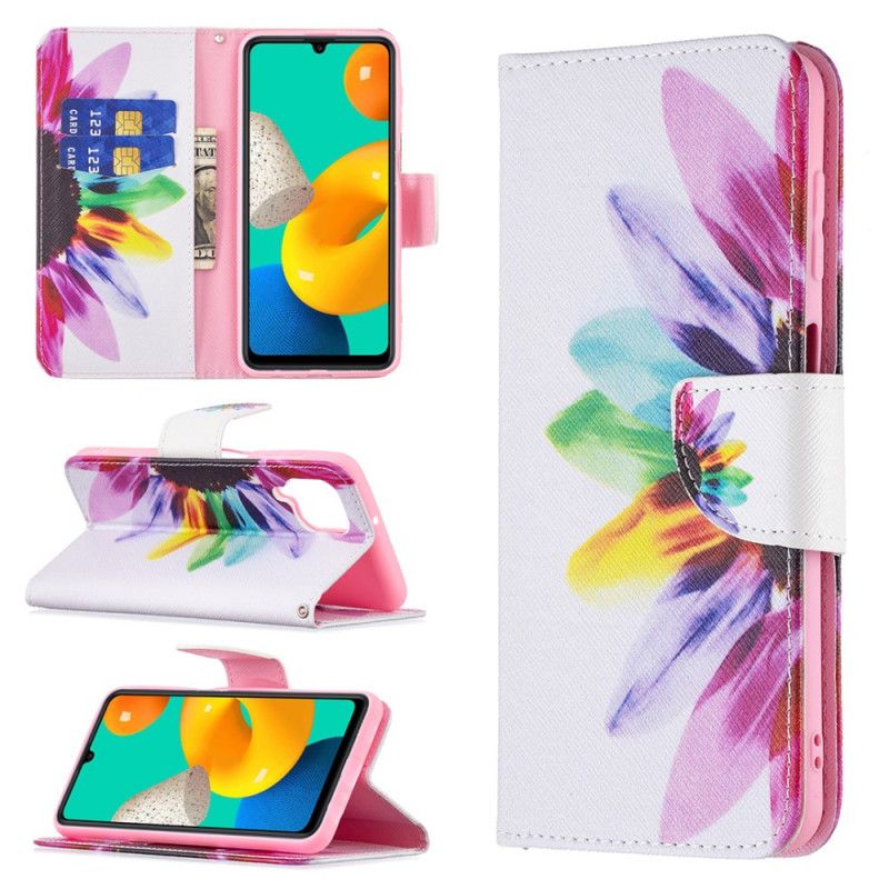 Flip Case Leren Samsung Galaxy M32 Indische Olifant