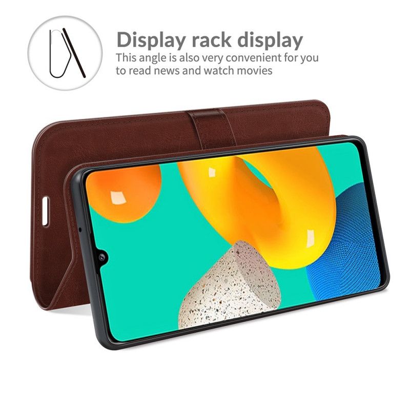 Flip Case Leren Samsung Galaxy M32 Klassiek Leereffect