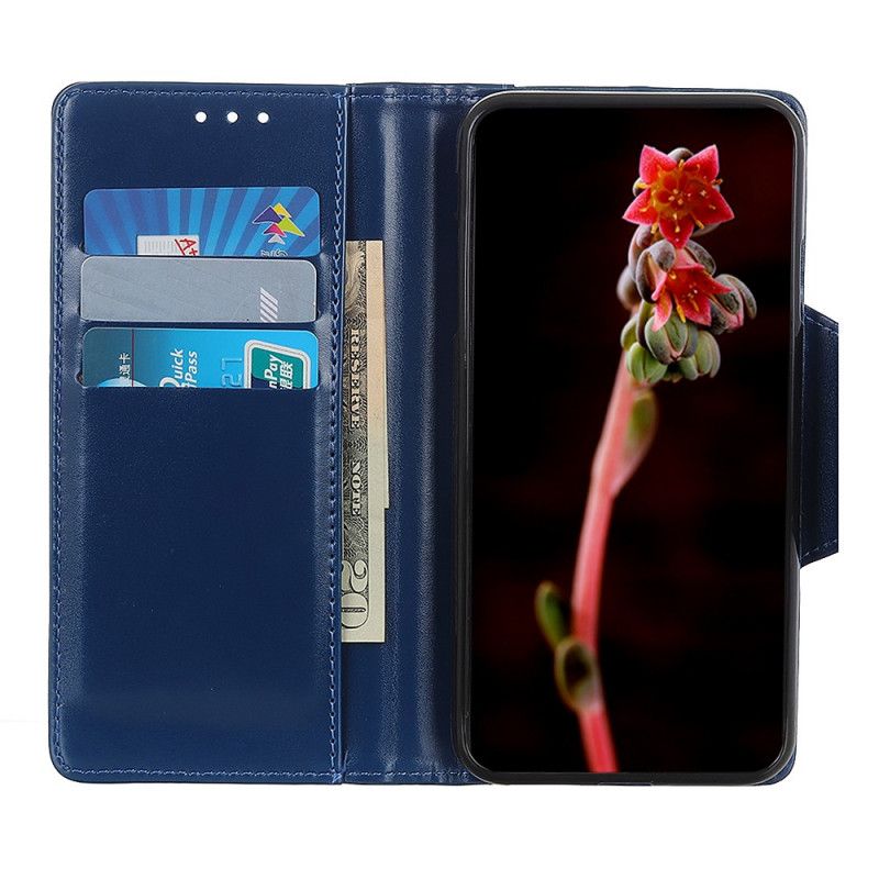 Flip Case Leren Samsung Galaxy M32 Kunstleer Zilveren Sluiting