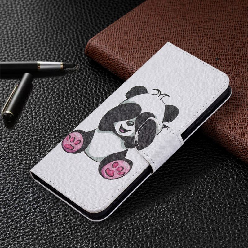 Flip Case Leren Samsung Galaxy M32 Panda Plezier