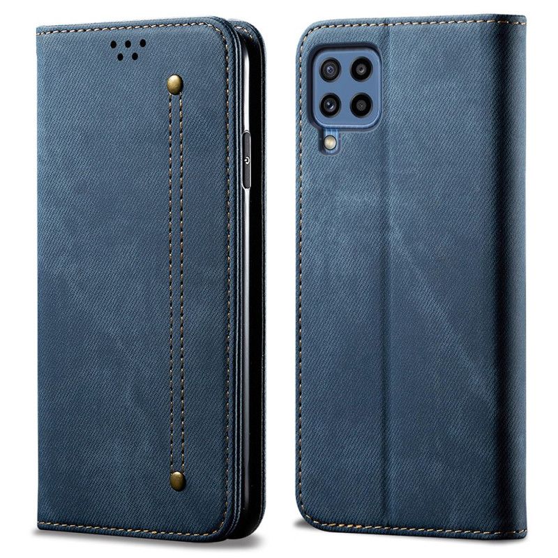 Folio-hoesje Samsung Galaxy M32 Denim Stof