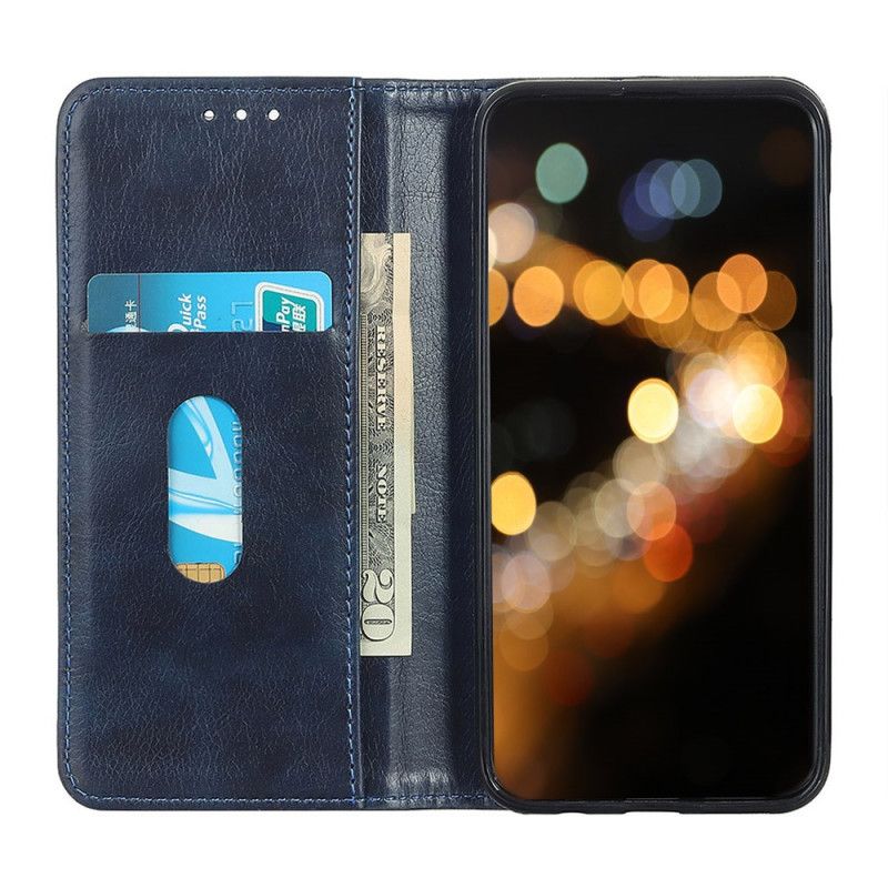 Folio-hoesje Samsung Galaxy M32 Elegantie Split Litchi Leer