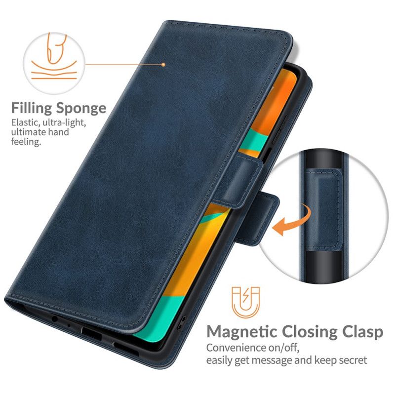 Folio-hoesje Samsung Galaxy M32 Ontwerp Met Leereffect