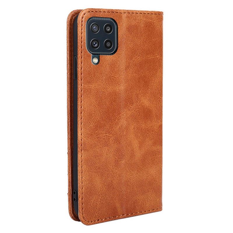 Folio-hoesje Samsung Galaxy M32 Stijl Lederen Klinknagel