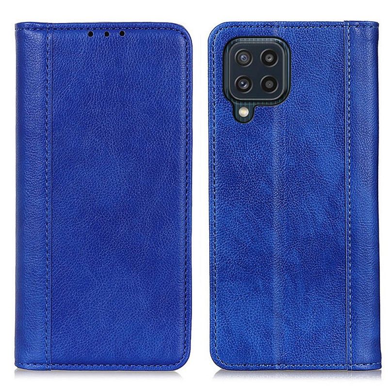 Folio-hoesje Samsung Galaxy M32 Telefoonhoesje Elegantie Split Litchi Leer