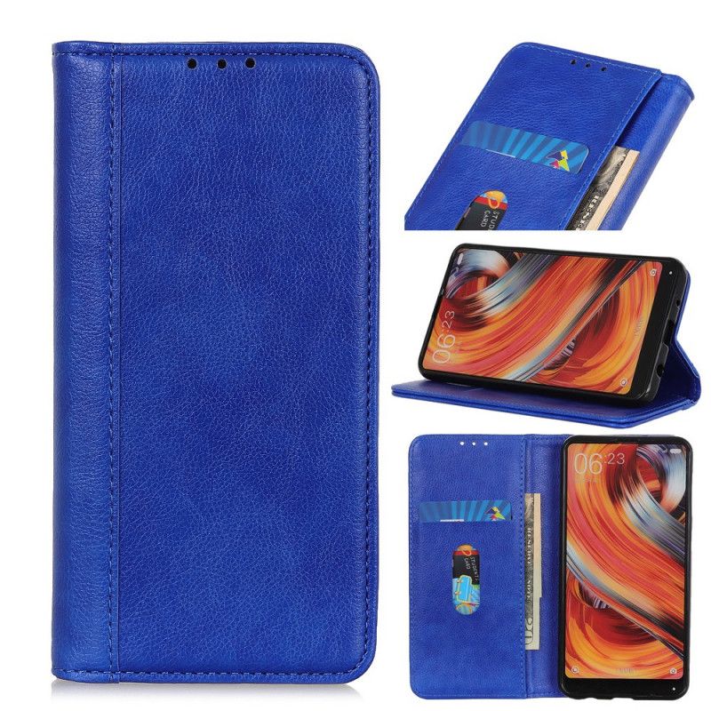 Folio-hoesje Samsung Galaxy M32 Telefoonhoesje Elegantie Split Litchi Leer