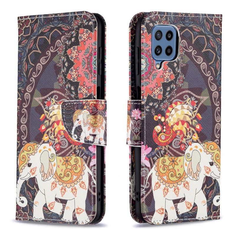 Folio-hoesje Samsung Galaxy M32 Telefoonhoesje Indische Olifant