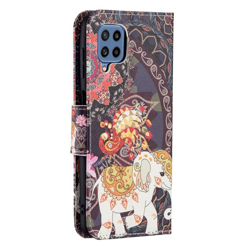 Folio-hoesje Samsung Galaxy M32 Telefoonhoesje Indische Olifant