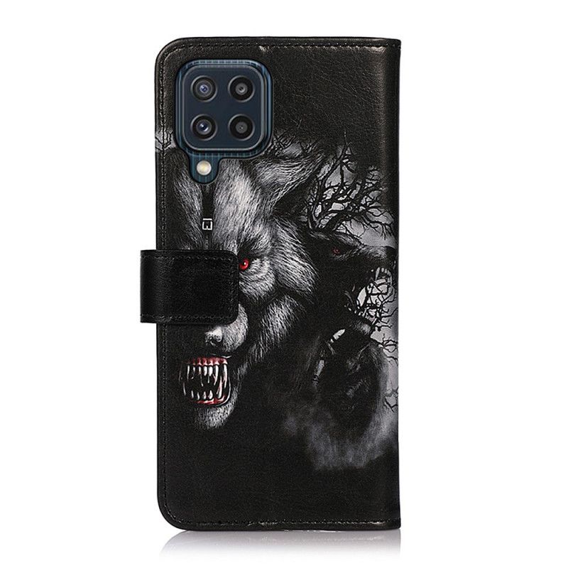 Folio-hoesje Samsung Galaxy M32 Telefoonhoesje Weerwolf