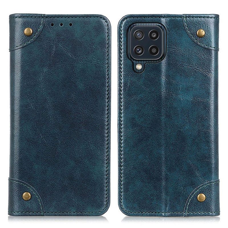 Folio-hoesje Samsung Galaxy M32 Vintage Klinknagels Versie