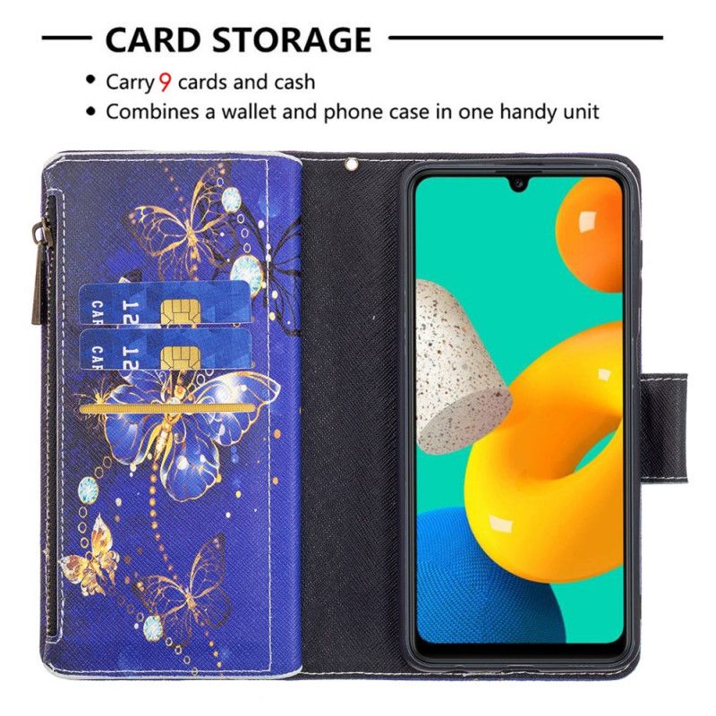 Folio-hoesje Samsung Galaxy M32 Vlinderzak Met Rits