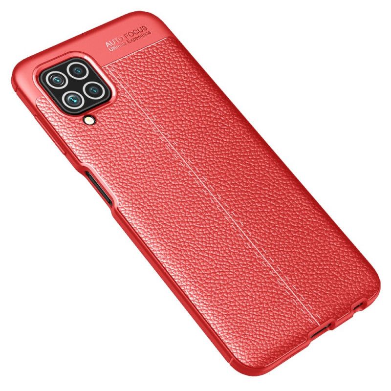 Hoesje Samsung Galaxy M32 Dubbellijns Litchi-leereffect Bescherming Hoesje