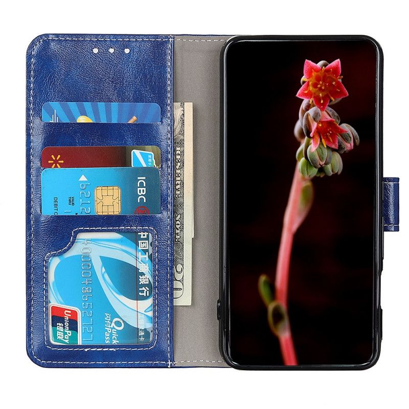 Leren Hoesje Samsung Galaxy M32 Glanzende En Zichtbare Naden Bescherming Hoesje