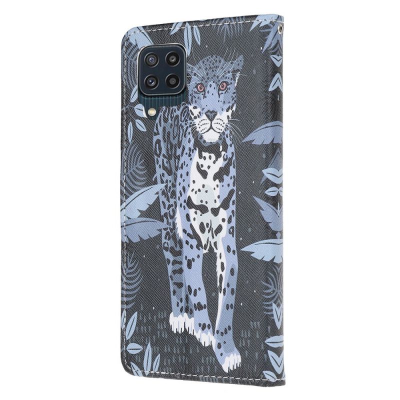 Leren Hoesje Samsung Galaxy M32 Leopard Strappy