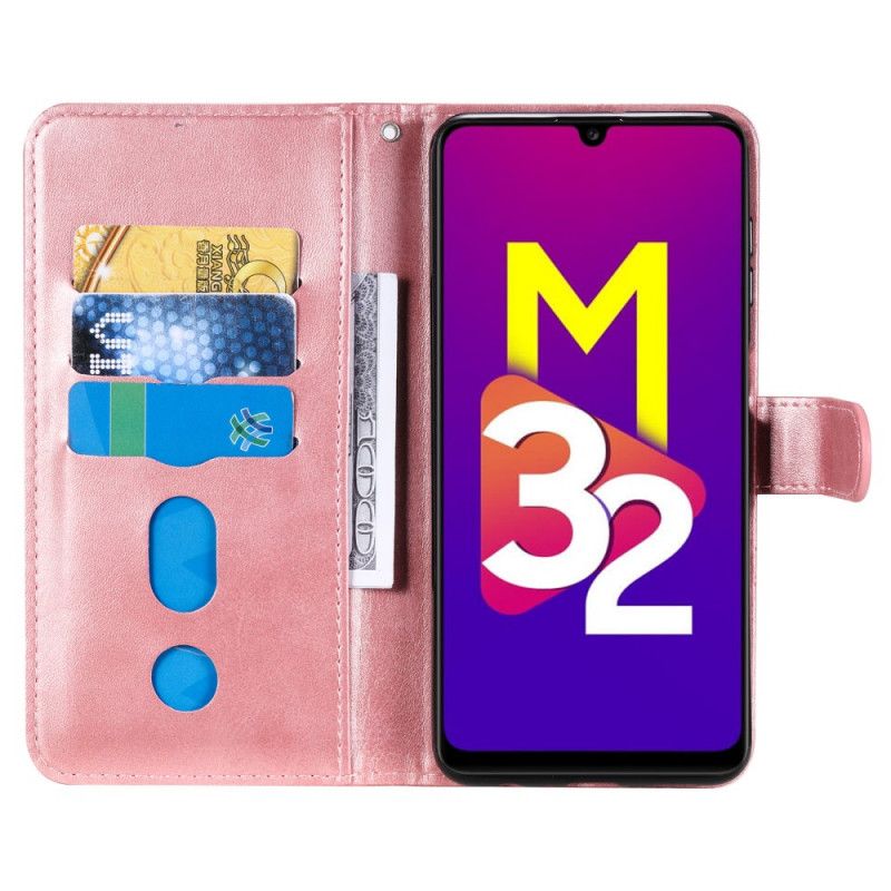 Leren Hoesje Samsung Galaxy M32 Portemonnee Bescherming Hoesje