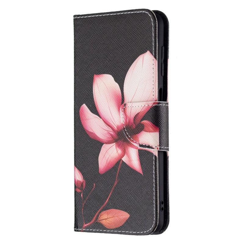 Leren Hoesje Samsung Galaxy M32 Roze Bloem Bescherming Hoesje