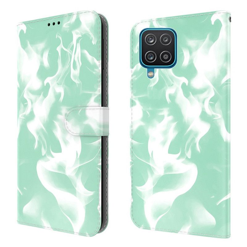 Leren Hoesje Voor Samsung Galaxy M32 Abstract Patroon