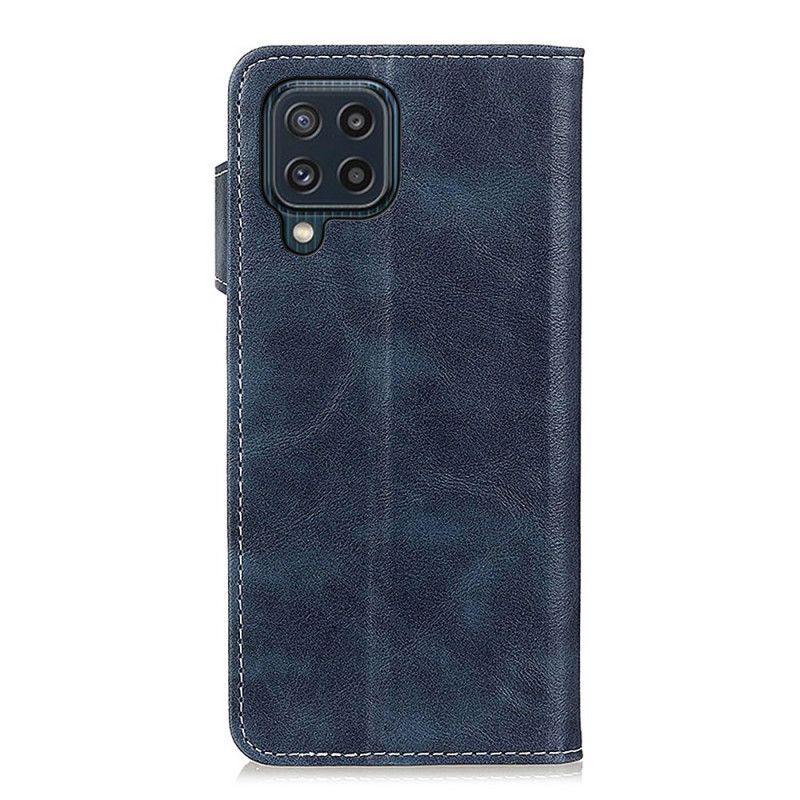 Leren Hoesje Voor Samsung Galaxy M32 Artistieke Knoop En Naden