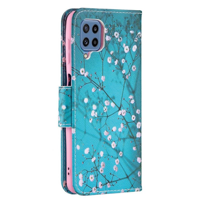 Leren Hoesje Voor Samsung Galaxy M32 Bloeiende Boom