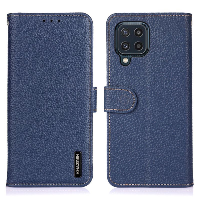 Leren Hoesje Voor Samsung Galaxy M32 Echt Leer Litchi Khazneh Rfid