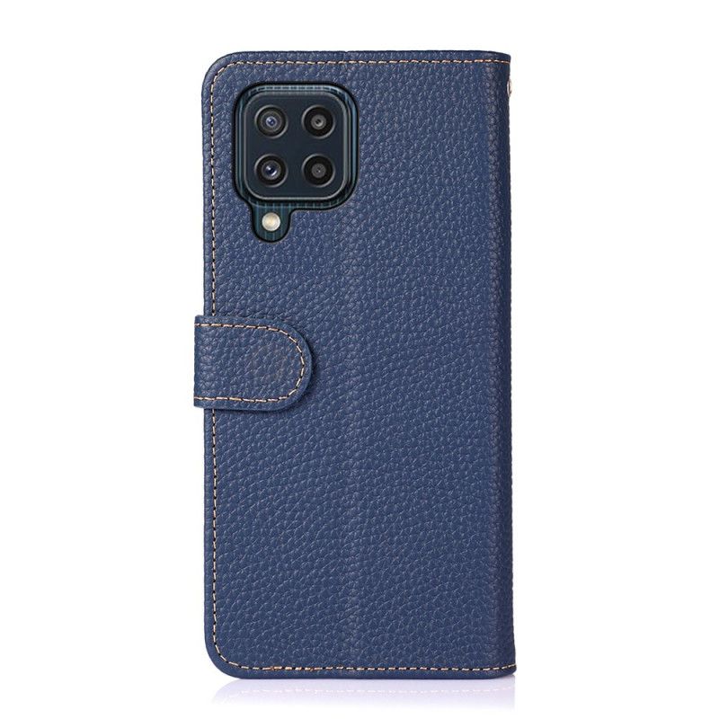 Leren Hoesje Voor Samsung Galaxy M32 Echt Leer Litchi Khazneh Rfid