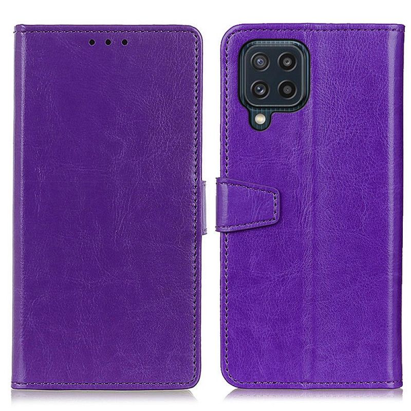 Leren Hoesje Voor Samsung Galaxy M32 Eenvoudig Glanzend Leereffect