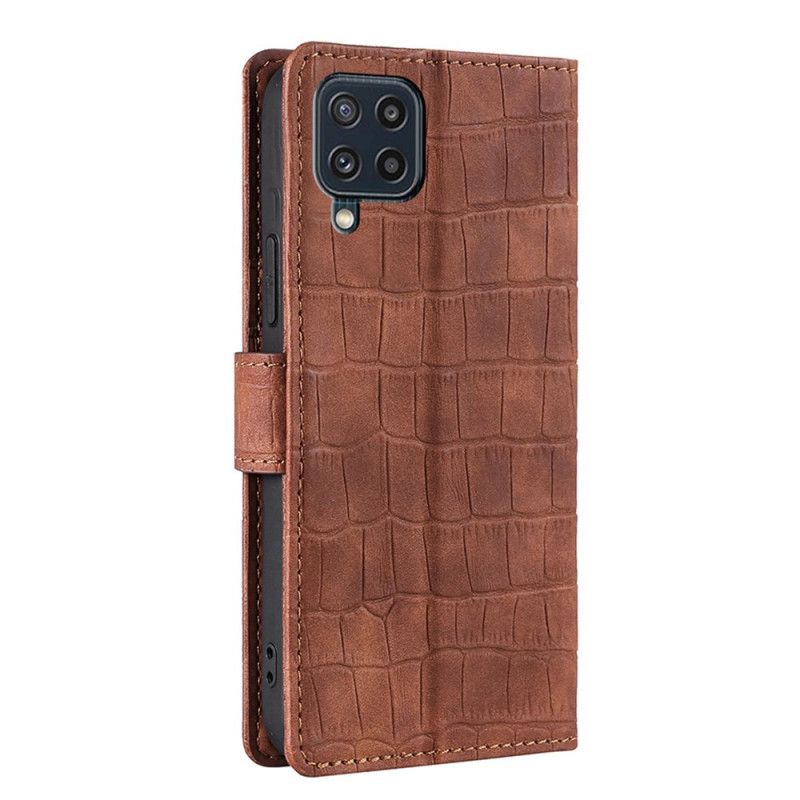 Leren Hoesje Voor Samsung Galaxy M32 Krokodillenleer Effect