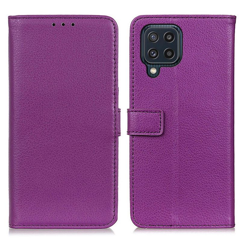 Leren Hoesje Voor Samsung Galaxy M32 Litchi Premium Kunstleer