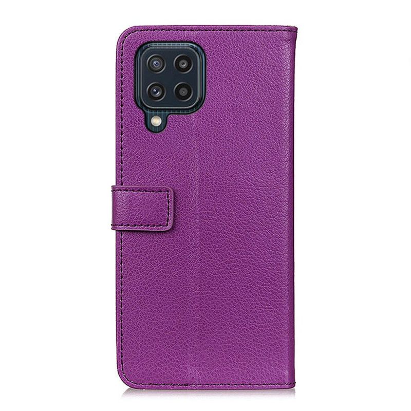 Leren Hoesje Voor Samsung Galaxy M32 Litchi Premium Kunstleer