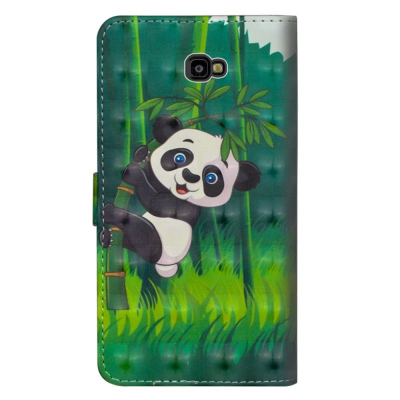 Bescherming Hoesje Samsung Galaxy J4 Plus Telefoonhoesje Panda En Bamboe