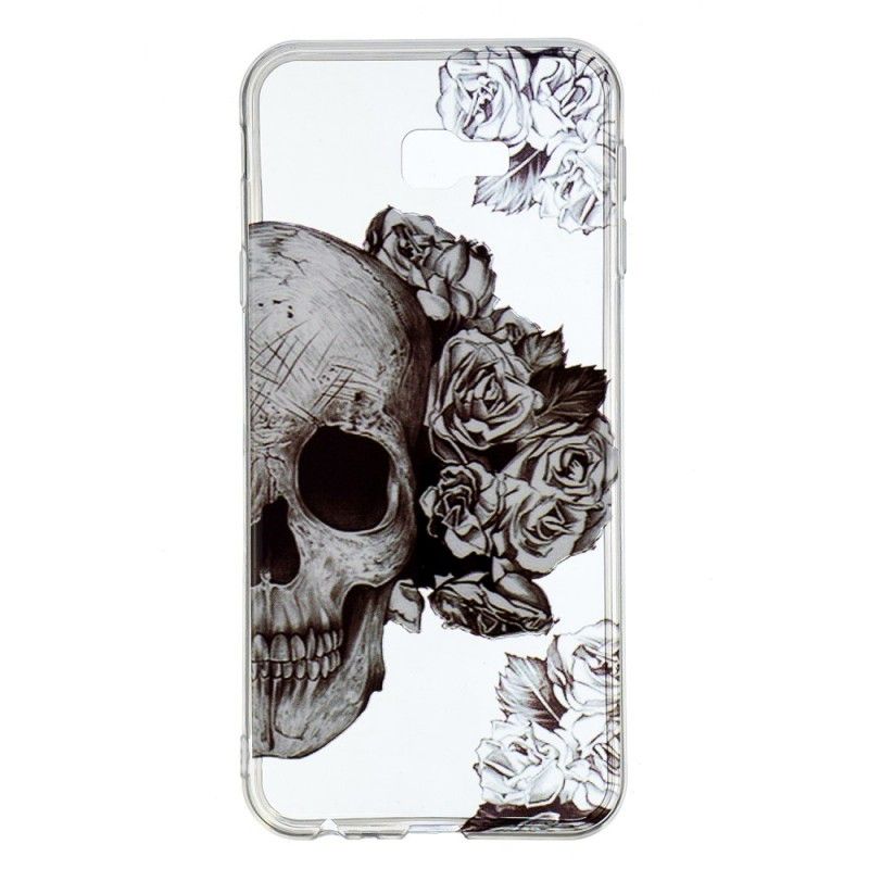 Case Hoesje Samsung Galaxy J4 Plus Telefoonhoesje Gebloemde Schedel