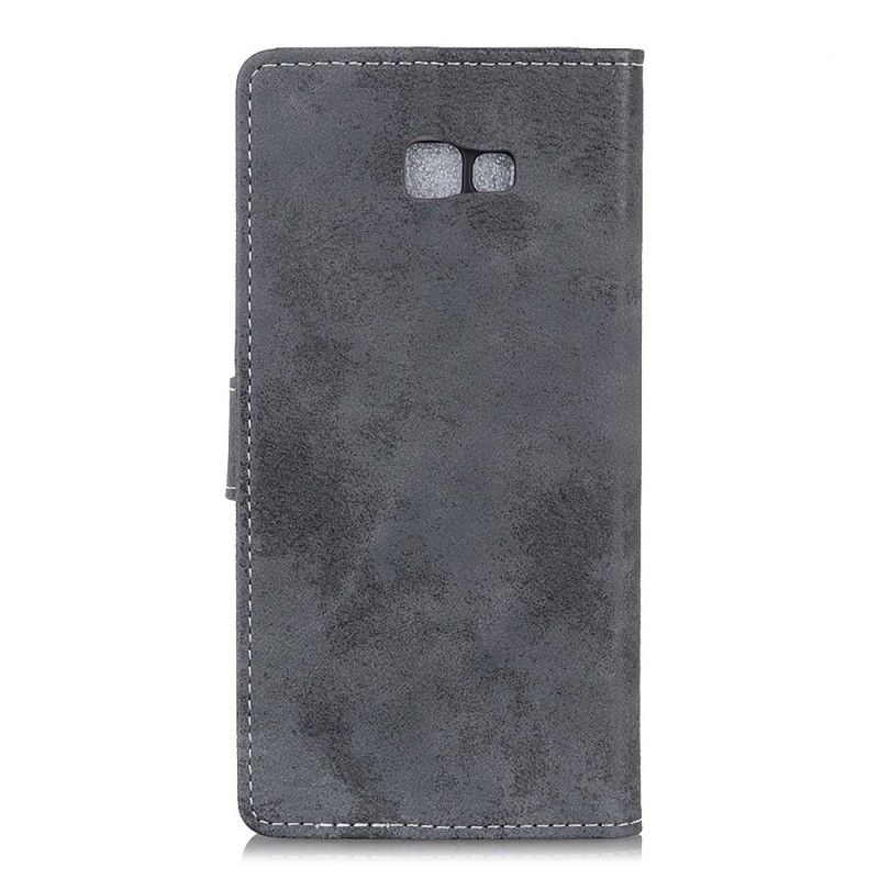 Cover Folio-hoesje Samsung Galaxy J4 Plus Beige Telefoonhoesje Vintage Leereffect