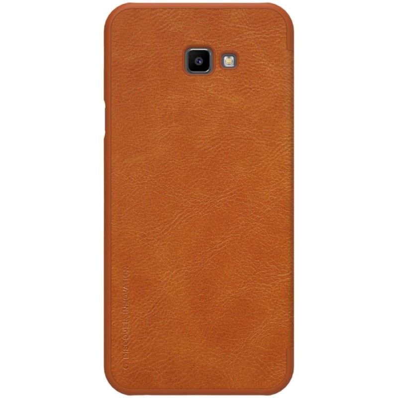 Folio-hoesje Samsung Galaxy J4 Plus Bruin Rood Nillkin Qin-Reeks