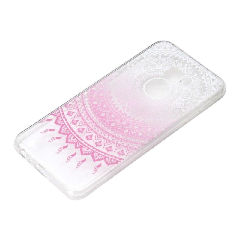 Hoesje Samsung Galaxy J4 Plus Roze Transparante Kleurrijke Mandala