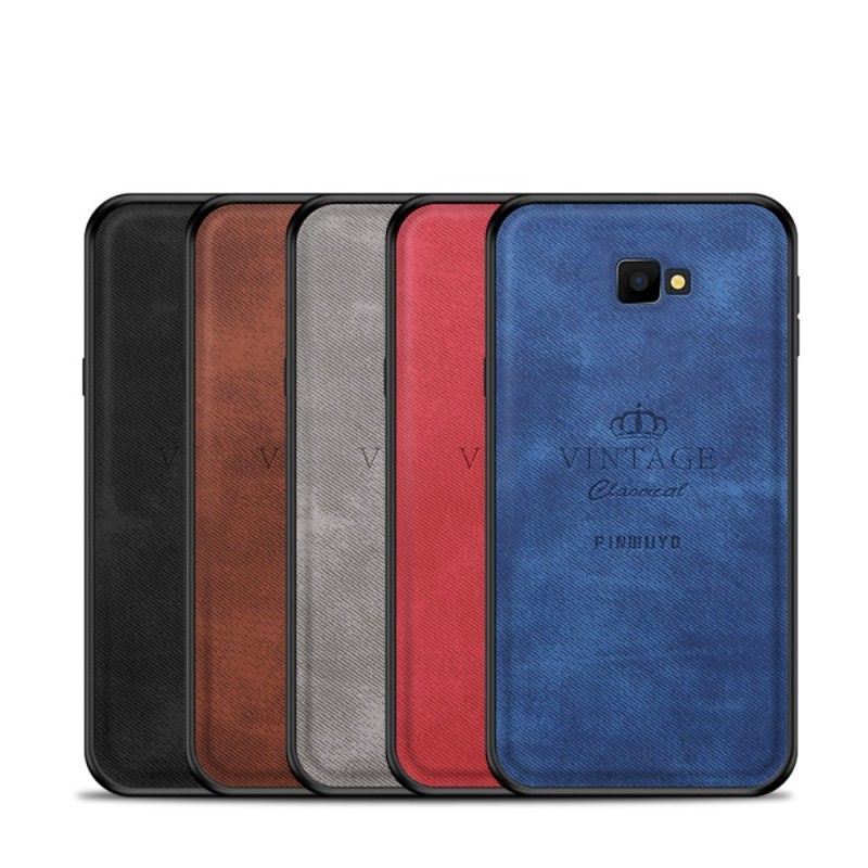 Hoesje voor Samsung Galaxy J4 Plus Rood Grijs Eervolle Vintage