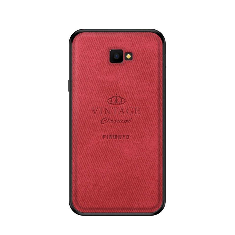 Hoesje voor Samsung Galaxy J4 Plus Rood Grijs Eervolle Vintage