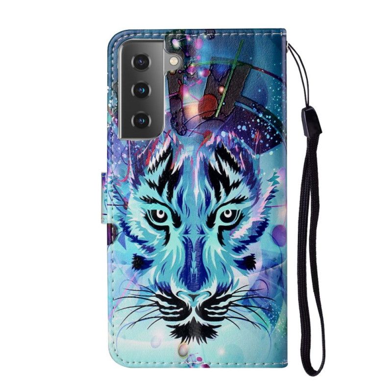 Bescherming Hoesje Samsung Galaxy S21 Plus 5G Telefoonhoesje Koning Tijger