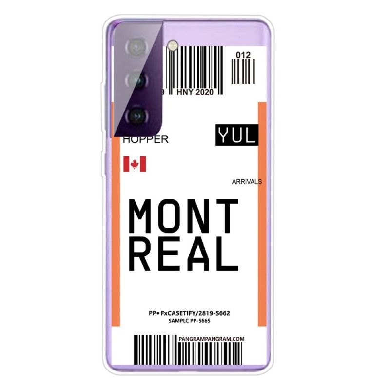 Case Hoesje Samsung Galaxy S21 Plus 5G Telefoonhoesje Instapkaart Naar Montreal