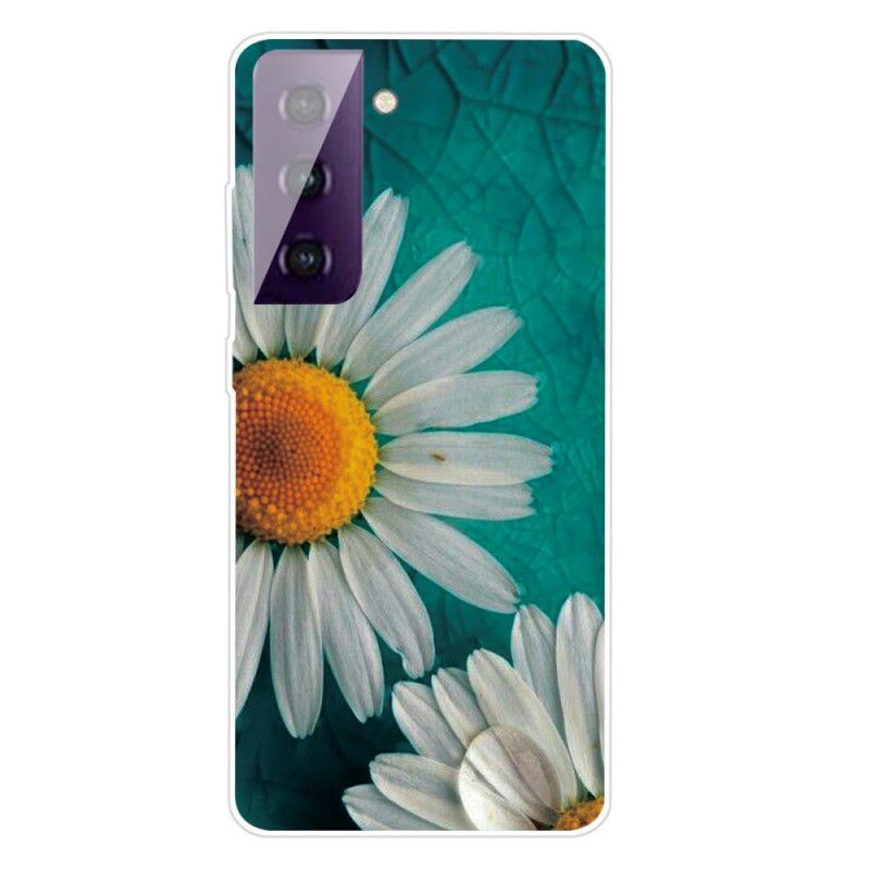 Case Hoesje Samsung Galaxy S21 Plus 5G Telefoonhoesje Madeliefje