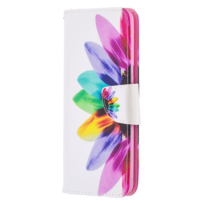 Cover Folio-hoesje Samsung Galaxy S21 Plus 5G Telefoonhoesje Aquarelbloem