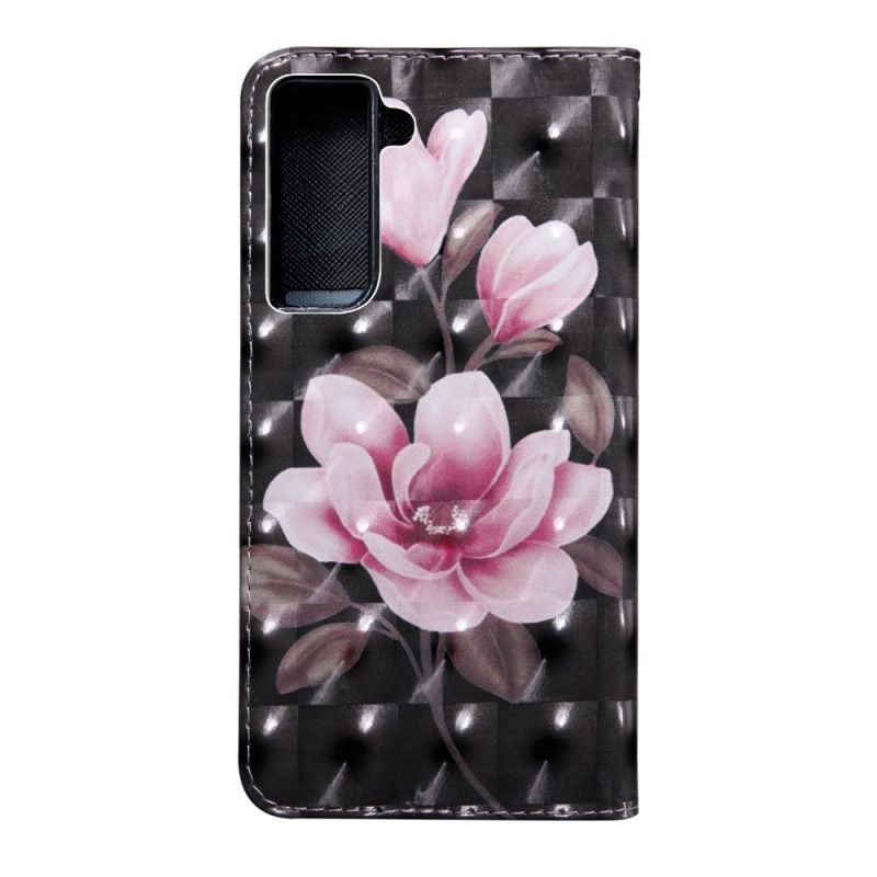 Flip Case Leren Samsung Galaxy S21 Plus 5G Bloemen Bloeien