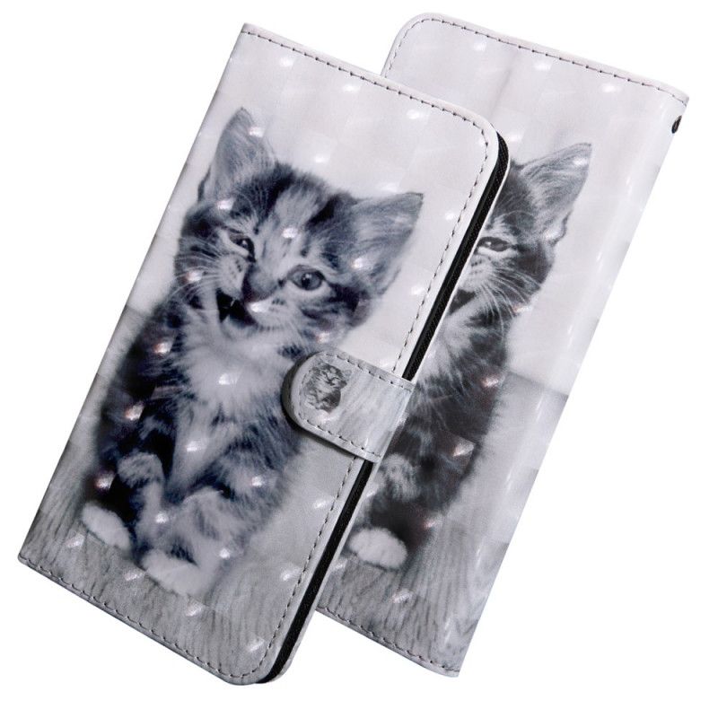 Flip Case Leren Samsung Galaxy S21 Plus 5G Negeer Het Kitten