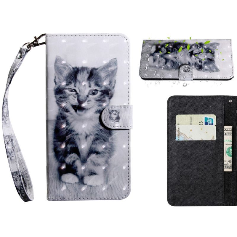 Flip Case Leren Samsung Galaxy S21 Plus 5G Negeer Het Kitten