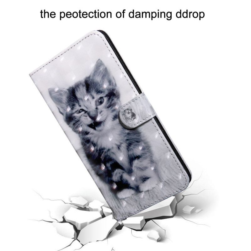 Flip Case Leren Samsung Galaxy S21 Plus 5G Negeer Het Kitten