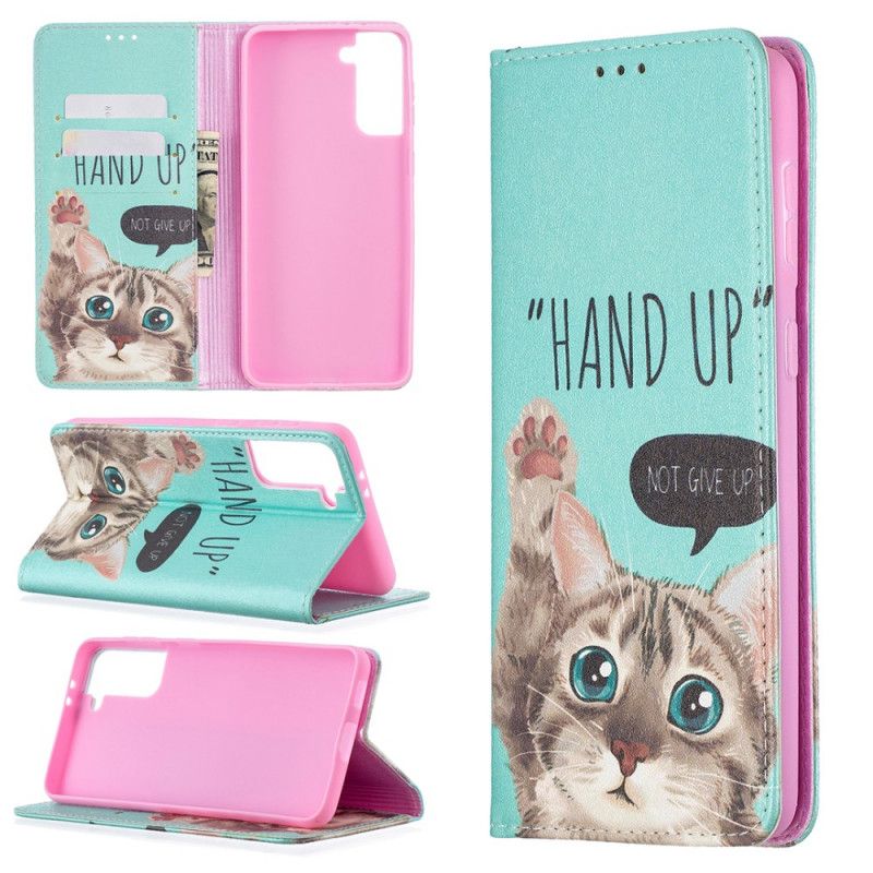 Folio-hoesje Samsung Galaxy S21 Plus 5G Hand Omhoog