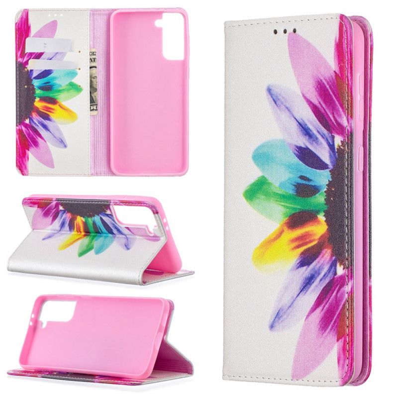 Folio-hoesje voor Samsung Galaxy S21 Plus 5G Aquarelbloem