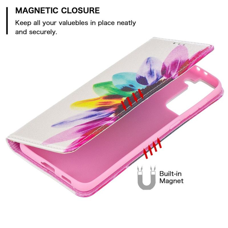 Folio-hoesje voor Samsung Galaxy S21 Plus 5G Aquarelbloem