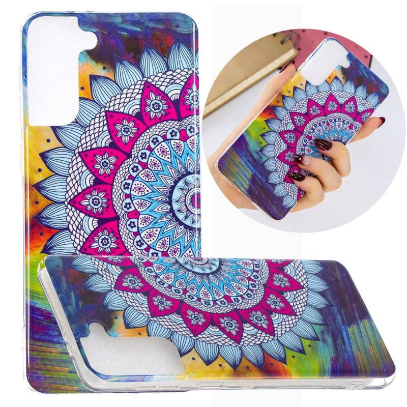 Hoesje Samsung Galaxy S21 Plus 5G Fluorescerende Mandala