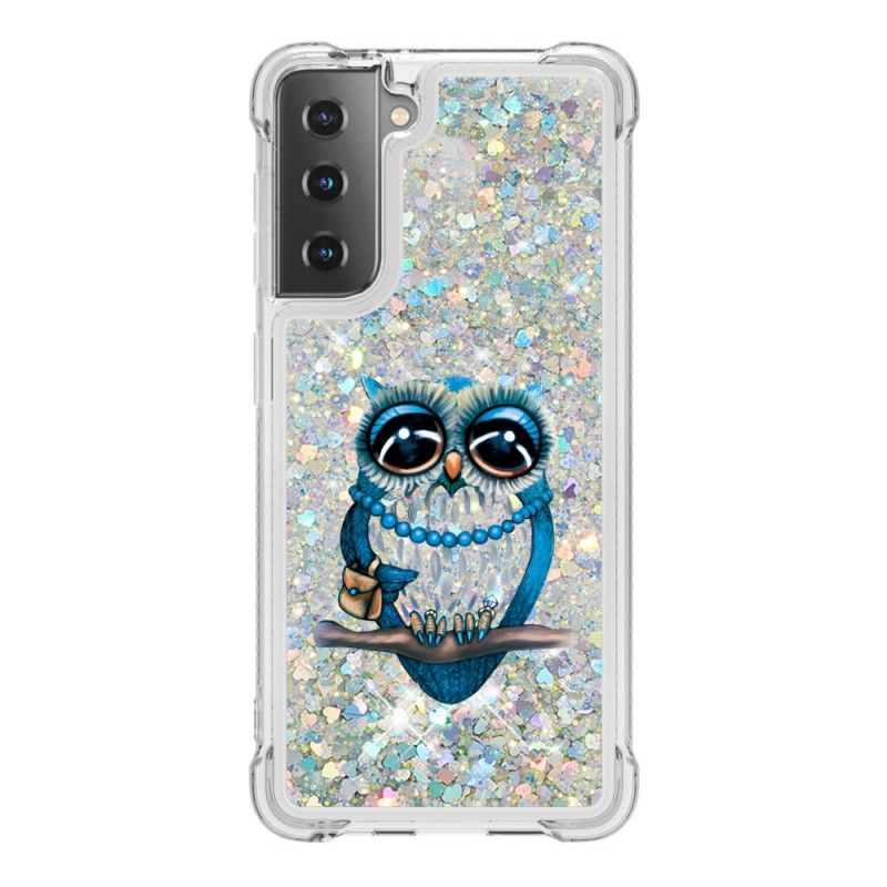 Hoesje Samsung Galaxy S21 Plus 5G Miss Uil Glitter