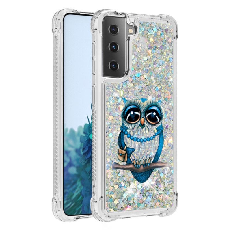 Hoesje Samsung Galaxy S21 Plus 5G Miss Uil Glitter